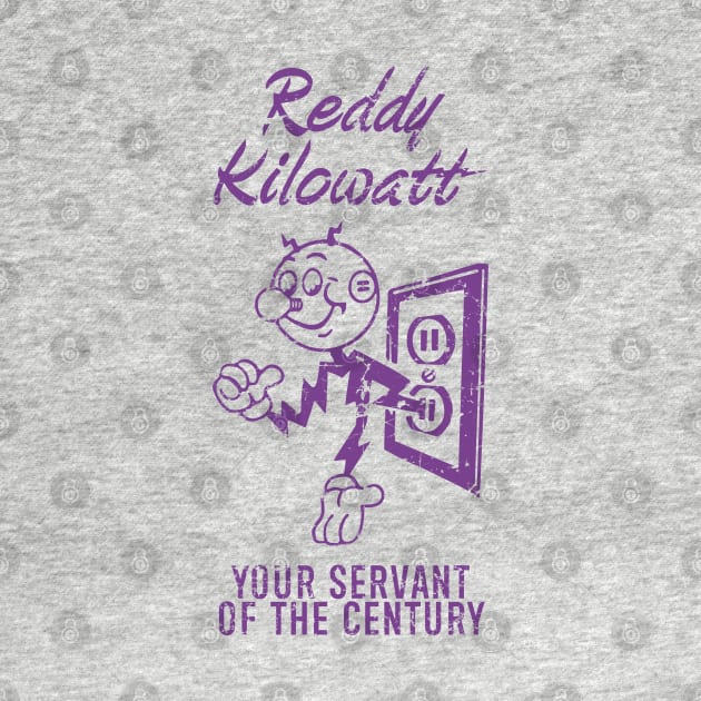 Reddy Kilowatt - Vintage Retrocolor Purple by Sayang Anak